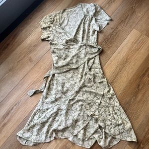 Max Studio Sage Green Wrap Dress